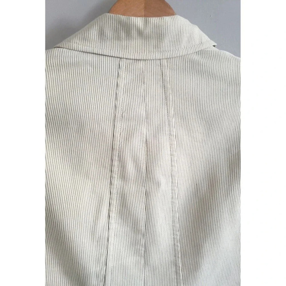 Armani Collezioni Blazer Women's 6 Tan Lined 3 Button Flax Blend Made In Italy - Picture 7 of 11